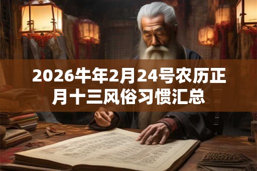 2026牛年2月24号农历正月十三风俗习惯汇总 2026牛年2月24号农历正月十三风俗习惯汇总
