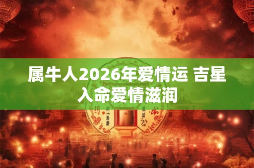 属牛人2026年爱情运 吉星入命爱情滋润 属牛人2026年爱情运 吉星入命爱情滋润