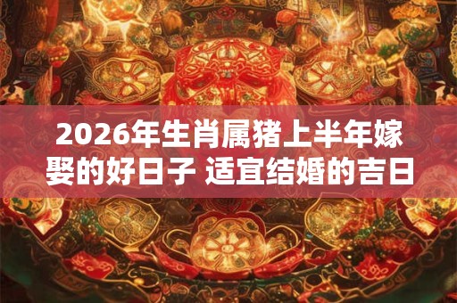 2026年生肖属猪上半年嫁娶的好日子 适宜结婚的吉日 2026年生肖属猪上半年嫁娶的好日子 适宜结婚的吉日