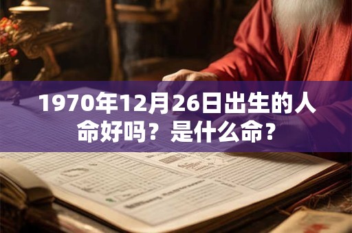 1970年12月26日出生的人命好吗?是什么命? 1970年12月26日出生的人命好吗?是什么命?