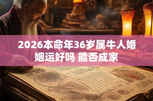 2026本命年36岁属牛人婚姻运好吗 能否成家