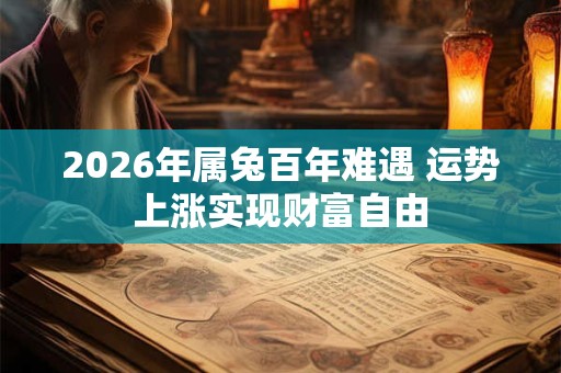 2026年属兔百年难遇 运势上涨实现财富自由 2026年属兔百年难遇 运势上涨实现财富自由