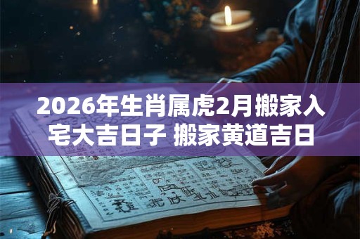 2026年生肖属虎2月搬家入宅大吉日子 搬家黄道吉日