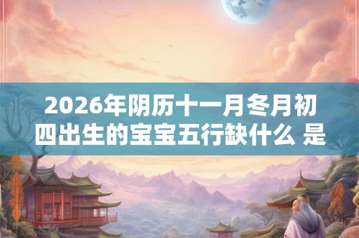 2026年阴历十一月冬月初四出生的宝宝五行缺什么 是什么命