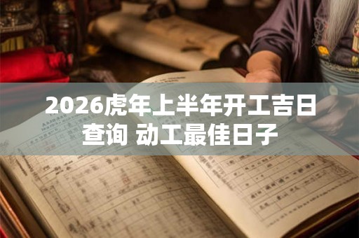 2026虎年上半年开工吉日查询 动工最佳日子