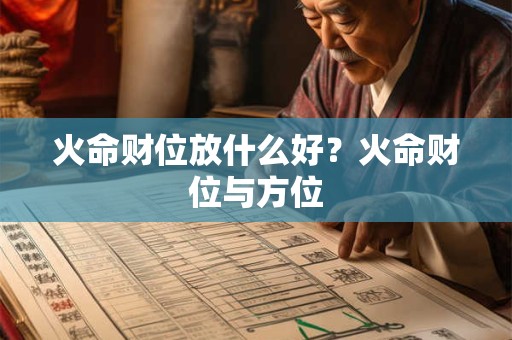 火命财位放什么好？火命财位与方位