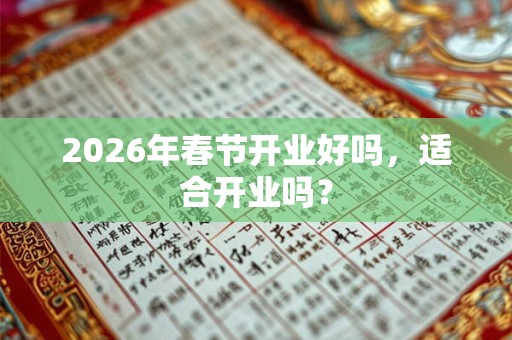 2026年春节开业好吗，适合开业吗？