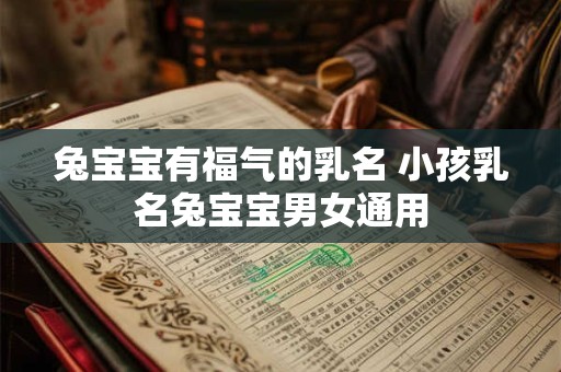 兔宝宝有福气的乳名 小孩乳名兔宝宝男女通用 兔宝宝有福气的乳名 小孩乳名兔宝宝男女通用