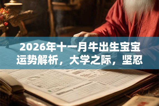 2026年十一月牛出生宝宝运势解析，大学之际，坚忍不拔