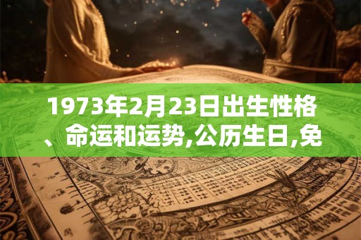 1973年2月23日出生性格、命运和运势,公历生日,免费算命