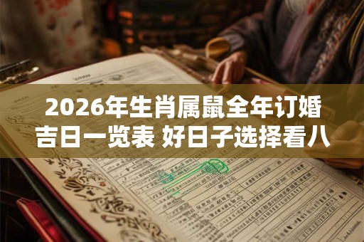 2026年生肖属鼠全年订婚吉日一览表 好日子选择看八字
