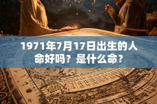 1971年7月17日出生的人命好吗?是什么命? 1971年7月17日出生的人命好吗?是什么命?