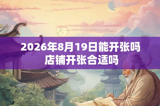 2026年8月19日能开张吗 店铺开张合适吗 2026年8月19日能开张吗 店铺开张合适吗