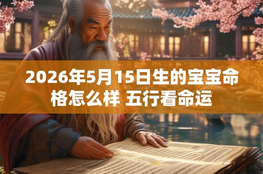 2026年5月15日生的宝宝命格怎么样 五行看命运