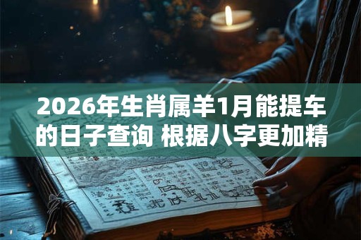 2026年生肖属羊1月能提车的日子查询 根据八字更加精准 2026年生肖属羊1月能提车的日子查询 根据八字更加精准