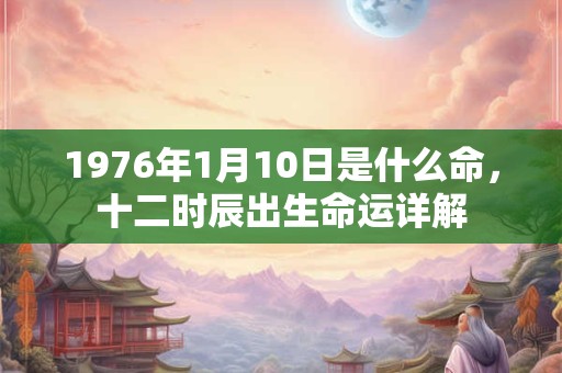 1976年1月10日是什么命,十二时辰出生命运详解 1976年1月10日是什么命,十二时辰出生命运详解