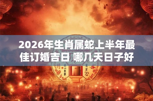 2026年生肖属蛇上半年最佳订婚吉日 哪几天日子好 2026年生肖属蛇上半年最佳订婚吉日 哪几天日子好
