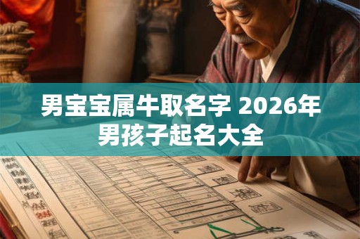 男宝宝属牛取名字 2026年男孩子起名大全