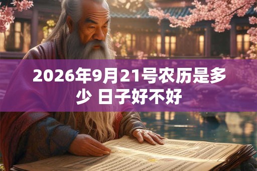 2026年9月21号农历是多少 日子好不好 2026年9月21号农历是多少 日子好不好