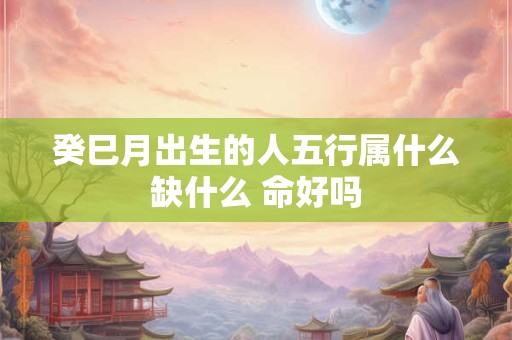 癸巳月出生的人五行属什么缺什么 命好吗
