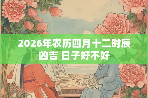 2026年农历四月十二时辰凶吉 日子好不好 2026年农历四月十二时辰凶吉 日子好不好