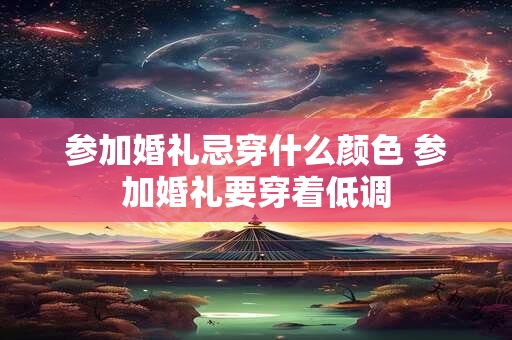 参加婚礼忌穿什么颜色 参加婚礼要穿着低调