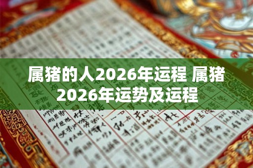 属猪的人2026年运程 属猪2026年运势及运程 属猪的人2026年运程 属猪2026年运势及运程