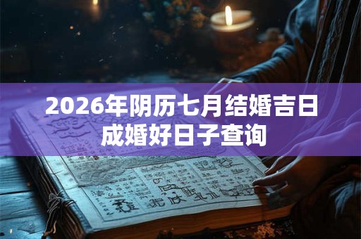 2026年阴历七月结婚吉日 成婚好日子查询 2026年阴历七月结婚吉日 成婚好日子查询
