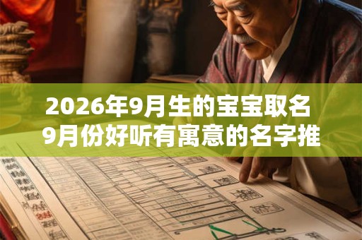 2026年9月生的宝宝取名 9月份好听有寓意的名字推荐
