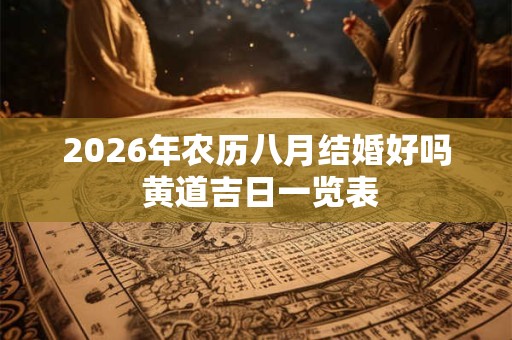 2026年农历八月结婚好吗 黄道吉日一览表 2026年农历八月结婚好吗 黄道吉日一览表