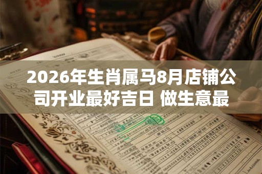 2026年生肖属马8月店铺公司开业最好吉日 做生意最佳日子