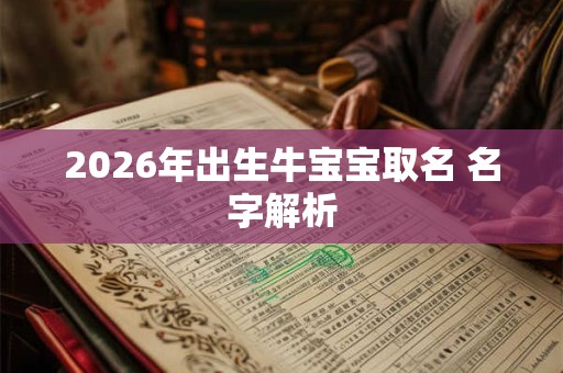 2026年出生牛宝宝取名 名字解析