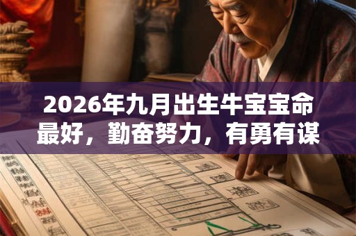 2026年九月出生牛宝宝命最好,勤奋努力,有勇有谋 2026年九月出生牛宝宝命最好,勤奋努力,有勇有谋