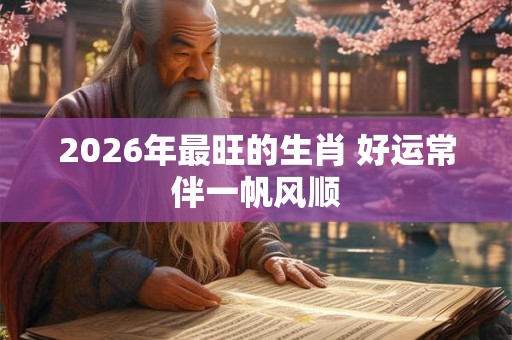 2026年最旺的生肖 好运常伴一帆风顺