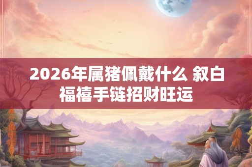 2026年属猪佩戴什么 叙白福禧手链招财旺运 2026年属猪佩戴什么 叙白福禧手链招财旺运