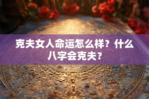 克夫女人命运怎么样？什么八字会克夫？