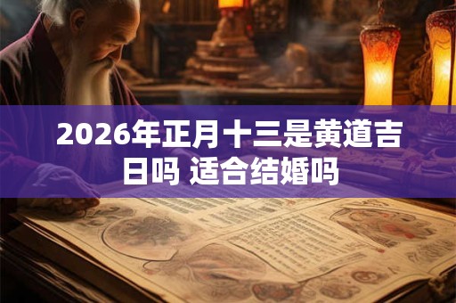 2026年正月十三是黄道吉日吗 适合结婚吗