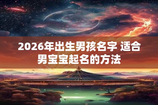 2026年出生男孩名字 适合男宝宝起名的方法