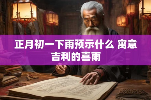 正月初一下雨预示什么 寓意吉利的喜雨 正月初一下雨预示什么 寓意吉利的喜雨
