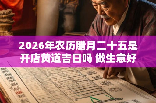 2026年农历腊月二十五是开店黄道吉日吗 做生意好吗 2026年农历腊月二十五是开店黄道吉日吗 做生意好吗