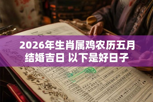 2026年生肖属鸡农历五月结婚吉日 以下是好日子 2026年生肖属鸡农历五月结婚吉日 以下是好日子
