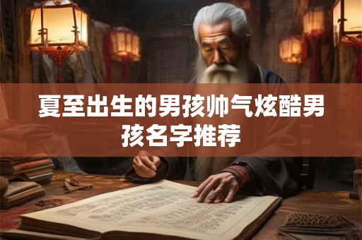 夏至出生的男孩帅气炫酷男孩名字推荐