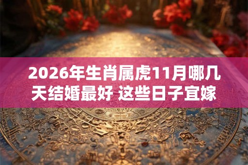 2026年生肖属虎11月哪几天结婚最好 这些日子宜嫁娶