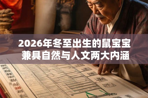 2026年冬至出生的鼠宝宝 兼具自然与人文两大内涵 2026年冬至出生的鼠宝宝 兼具自然与人文两大内涵