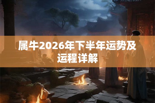 属牛2026年下半年运势及运程详解 属牛2026年下半年运势及运程详解