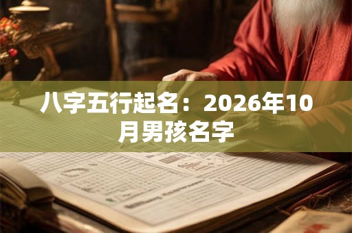 八字五行起名:2026年10月男孩名字 八字五行起名:2026年10月男孩名字