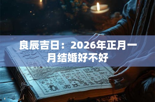 良辰吉日：2026年正月一月结婚好不好