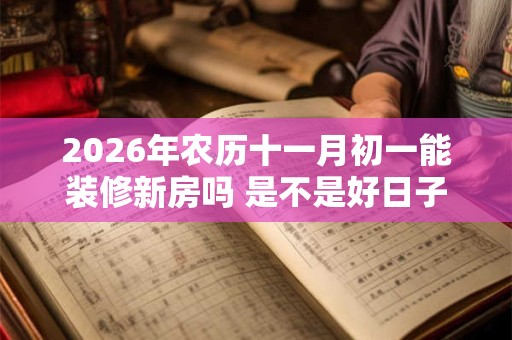 2026年农历十一月初一能装修新房吗 是不是好日子 2026年农历十一月初一能装修新房吗 是不是好日子