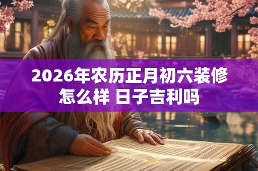 2026年农历正月初六装修怎么样 日子吉利吗 2026年农历正月初六装修怎么样 日子吉利吗