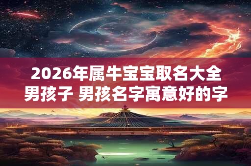 2026年属牛宝宝取名大全男孩子 男孩名字寓意好的字有哪些 2026年属牛宝宝取名大全男孩子 男孩名字寓意好的字有哪些